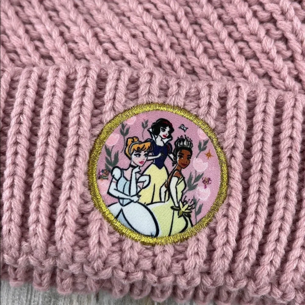 Baby Toddler Disney Princess Pink Knit Beanie and Mittens Set